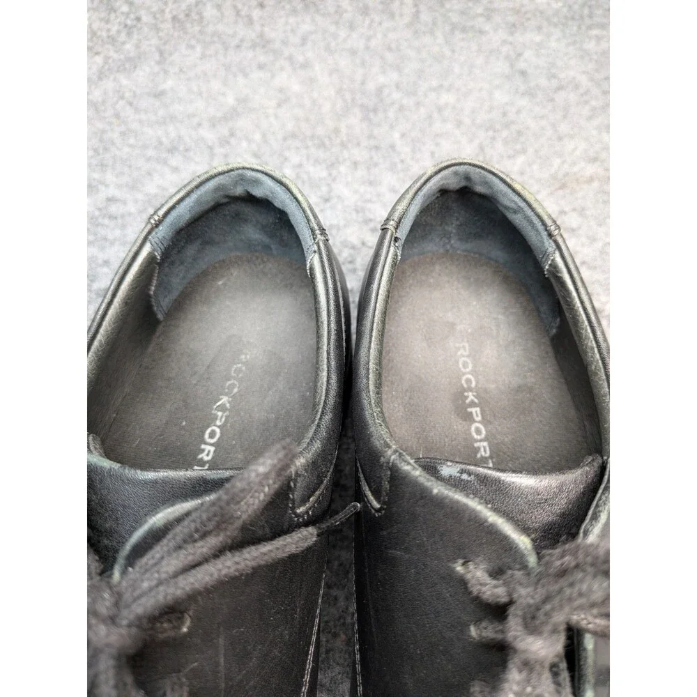 Rockport Men's 8.5M Black Leather Oxford Dress Shoes Lace Up Comfort Work...